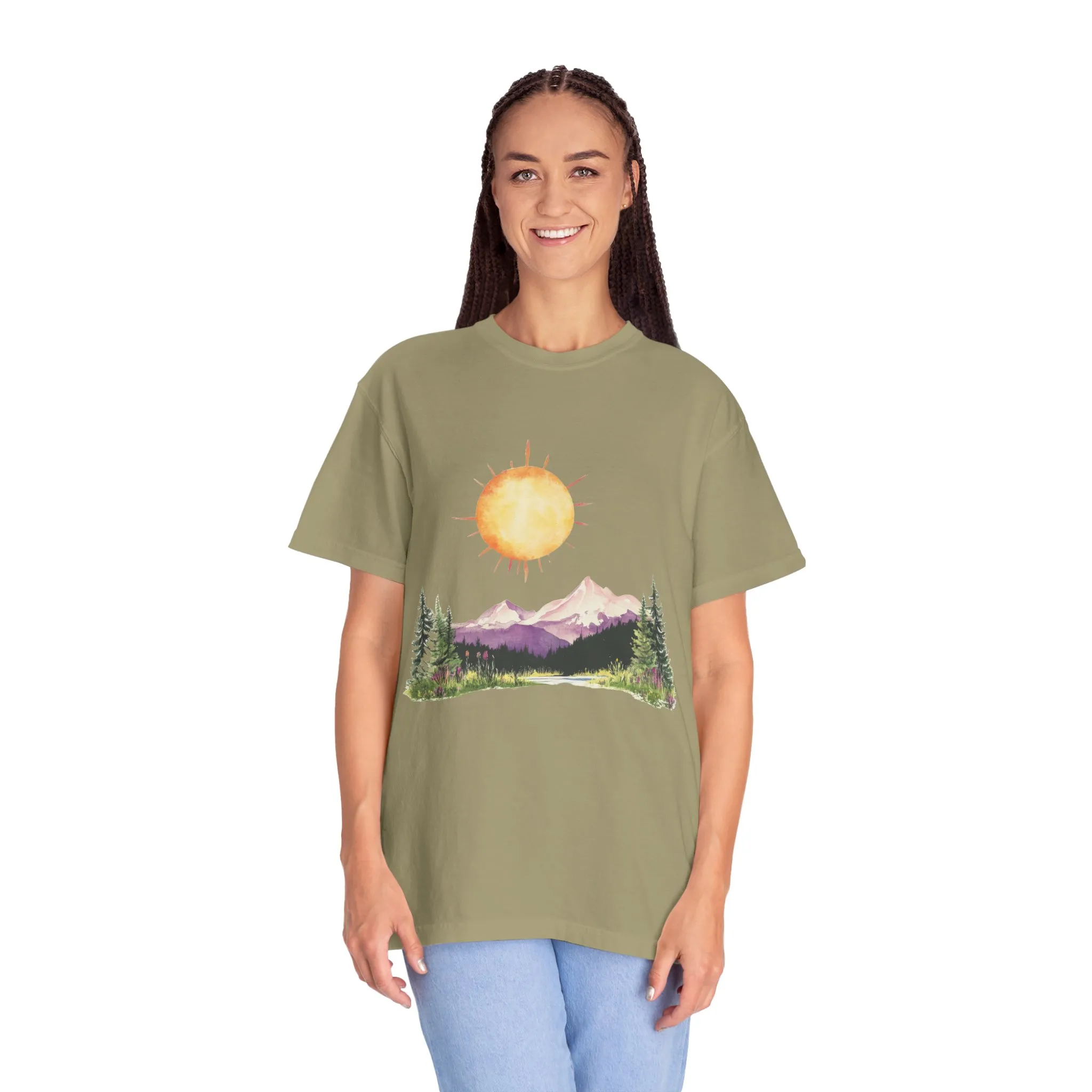 Sunrise Mountain Unisex T-shirt - Nature Lovers Tee - Image 12