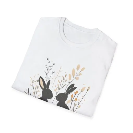 Easter Bunny Floral T-Shirt | Unisex Spring Apparel - Image 6