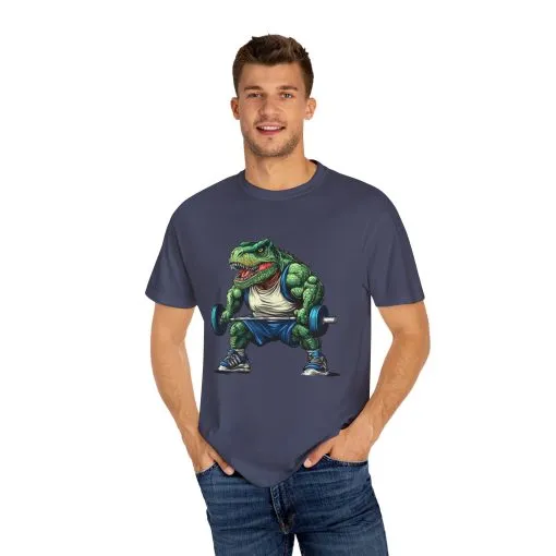 Gym Dinosaur Unisex Garment-Dyed T-Shirt - Fitness Tee for Workout Enthusiasts - Image 40