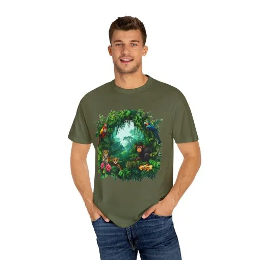 Tropical Jungle Animal T-Shirt | Unisex Garment-Dyed Tee for Nature Lovers - Image 7