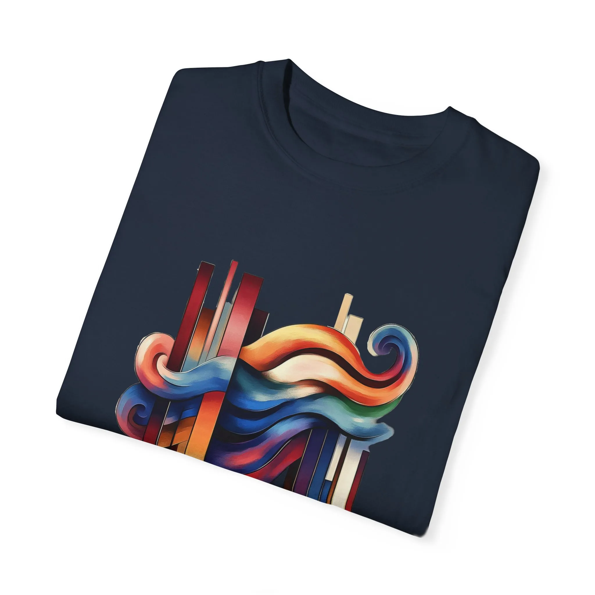 Colorful Abstract Art Unisex Garment-Dyed T-Shirt | Trendy Graphic Tee for Art Lovers - Image 30