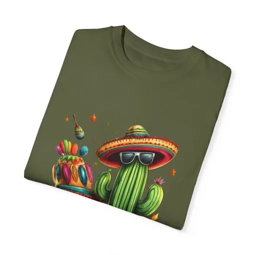 Vibrant Cactus Fiesta T-Shirt - Unisex Garment-Dyed Tee for Summer Celebrations - Image 22
