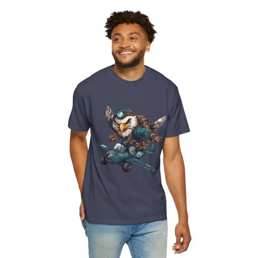 Adventure Owl Unisex Garment-Dyed T-Shirt - Perfect for Flyers and Animal Lovers - Image 36