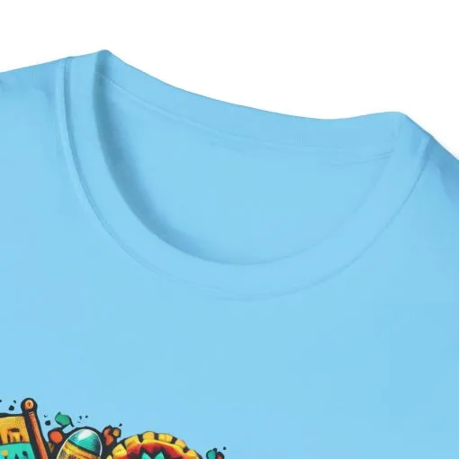 Happy Easter Unisex Softstyle T-Shirt - Colorful Easter Egg Design - Image 37