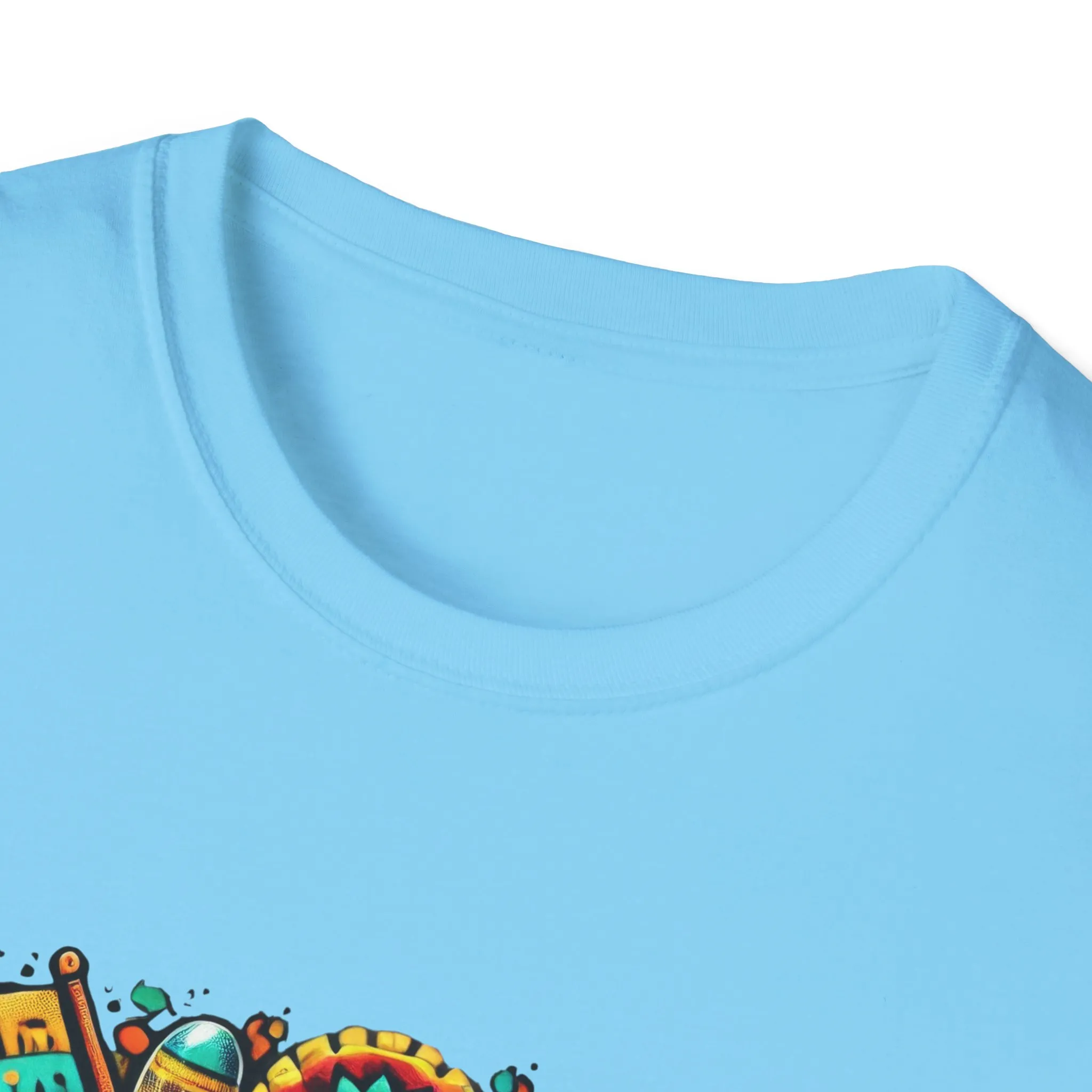 Happy Easter Unisex Softstyle T-Shirt - Colorful Easter Egg Design - Image 37