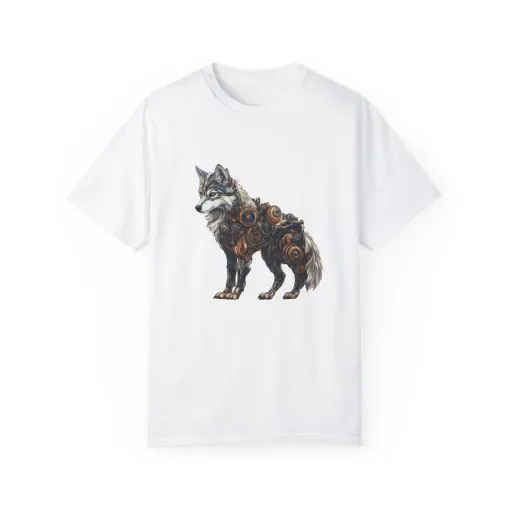 Mechanical Wolf Unisex T-Shirt - Unique Graphic Tee for Animal Lovers - Image 6