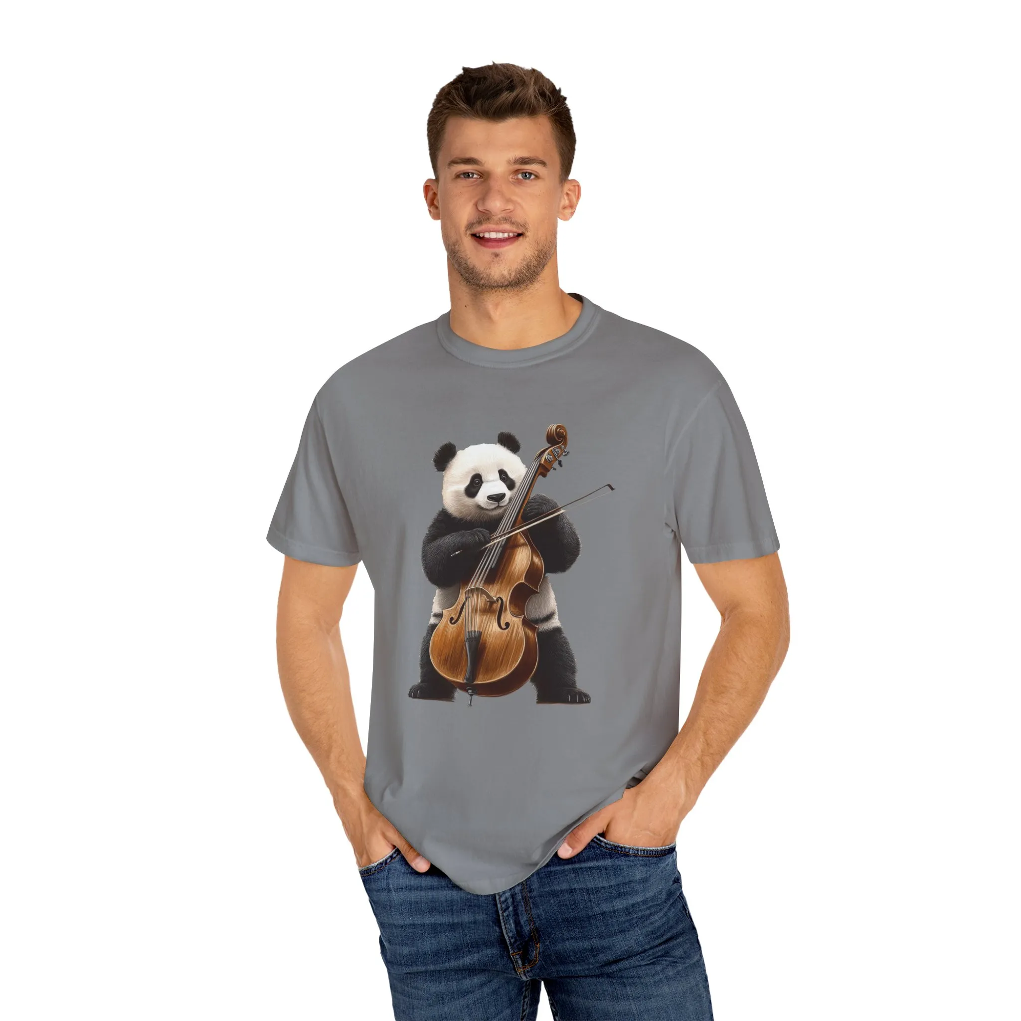 Cute Panda Playing Cello Unisex T-Shirt - Funny Animal Graphic Tee - Image 27