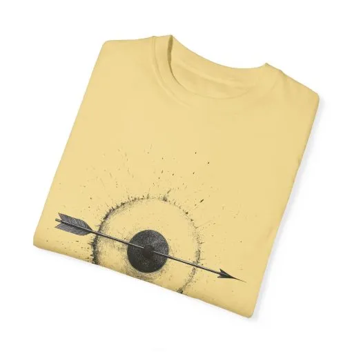 Unisex Garment-Dyed T-shirt with Unique Arrow and Target Design - Perfect for Casual Wear and Gifts - Image 31