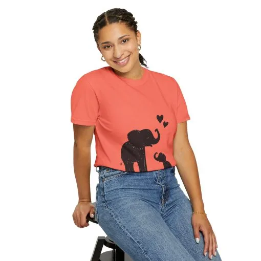 Heartwarming Elephant Love Unisex T-Shirt - Image 12