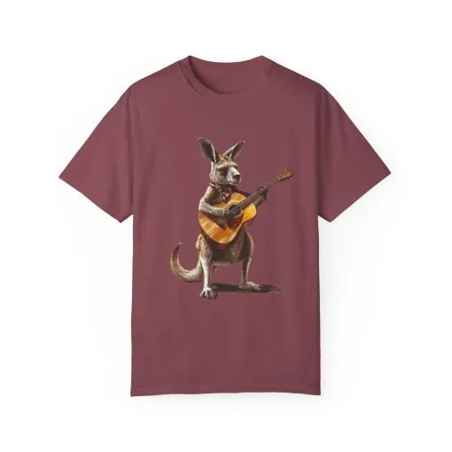 Funny Kangaroo Playing Guitar Unisex T-shirt - Image 45