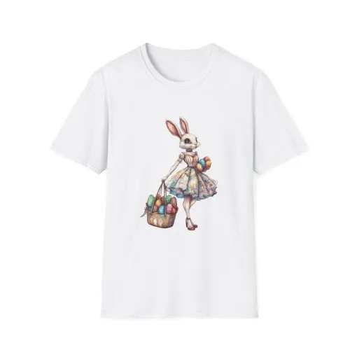 Easter Bunny Softstyle Unisex T-Shirt - Cute Spring Design for Holiday Celebrations - Image 6