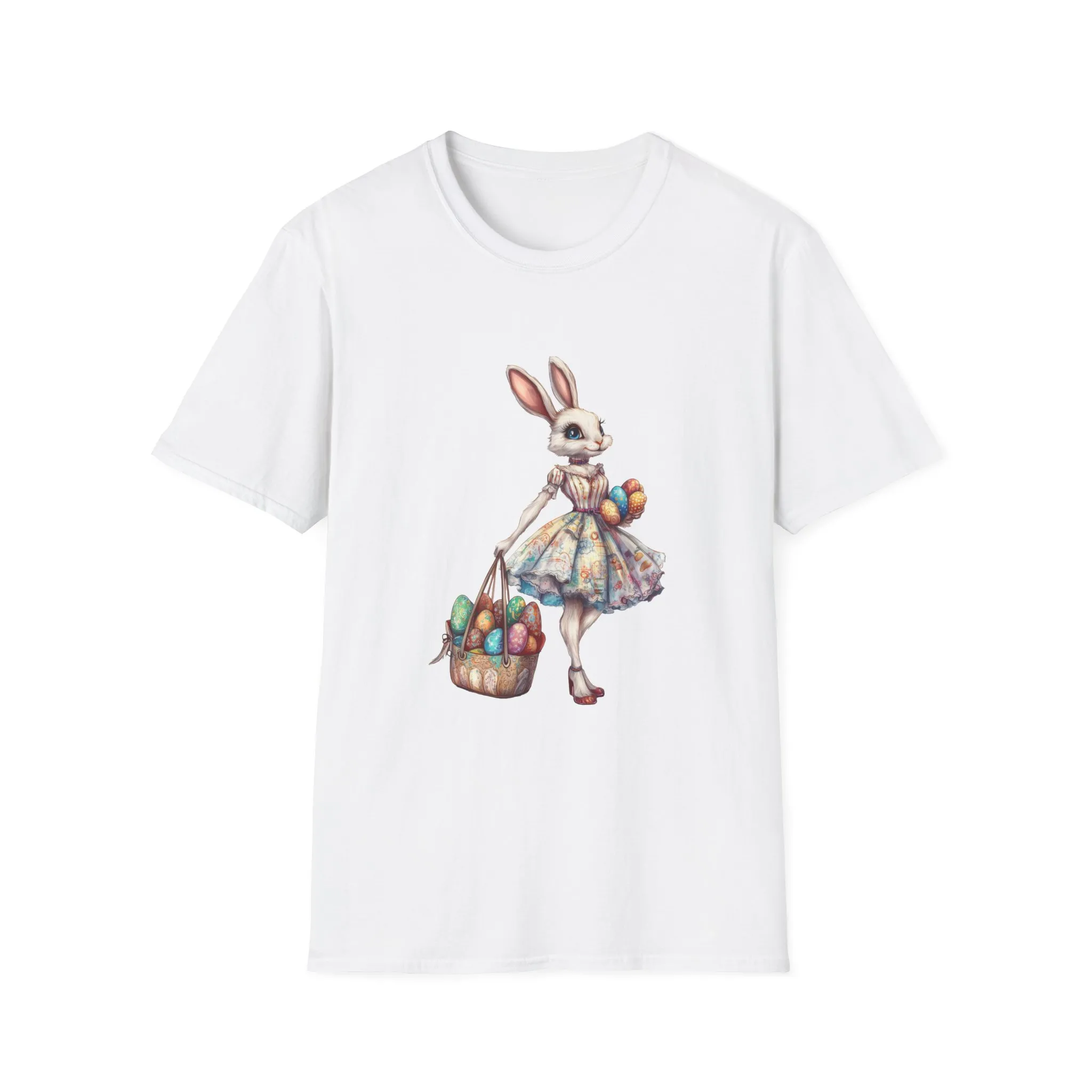 Easter Bunny Softstyle Unisex T-Shirt - Cute Spring Design for Holiday Celebrations - Image 6