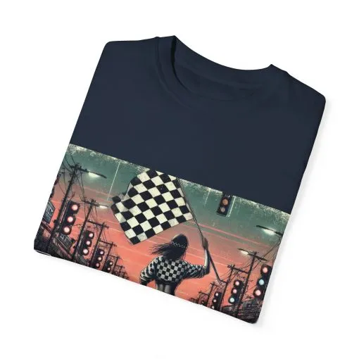 Retro Racing Flag T-Shirt - Unisex Garment-Dyed Tee for Car Enthusiasts - Image 18