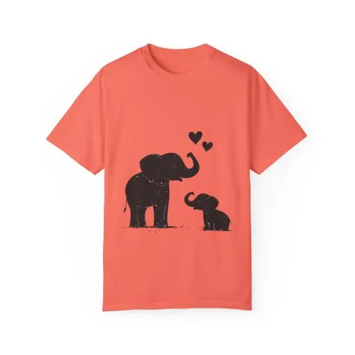 Heartwarming Elephant Love Unisex T-Shirt - Image 9