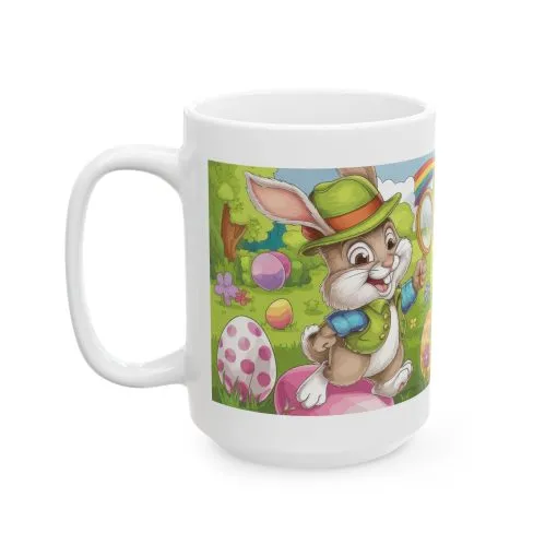 Easter Bunny Ceramic Mug - Colorful Spring Design for Holiday Celebrations - Image 7