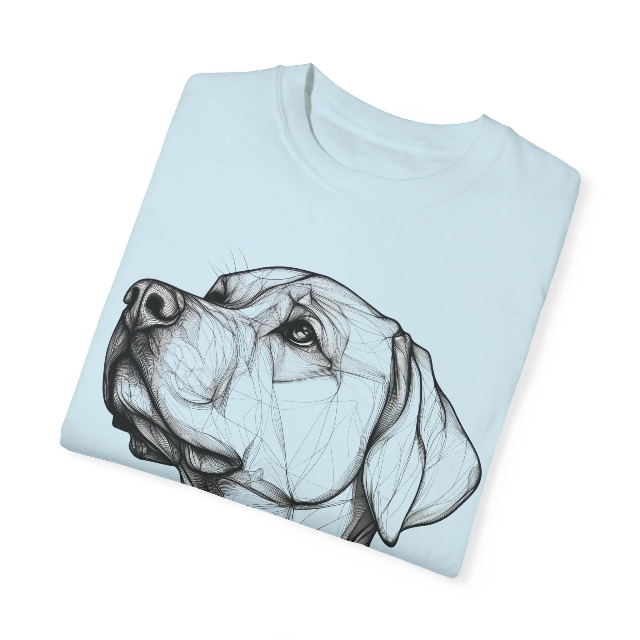 Stylish Dog Portrait Unisex Garment-Dyed T-Shirt - Image 14