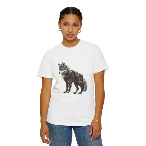 Mechanical Wolf Unisex T-Shirt - Unique Graphic Tee for Animal Lovers - Image 9
