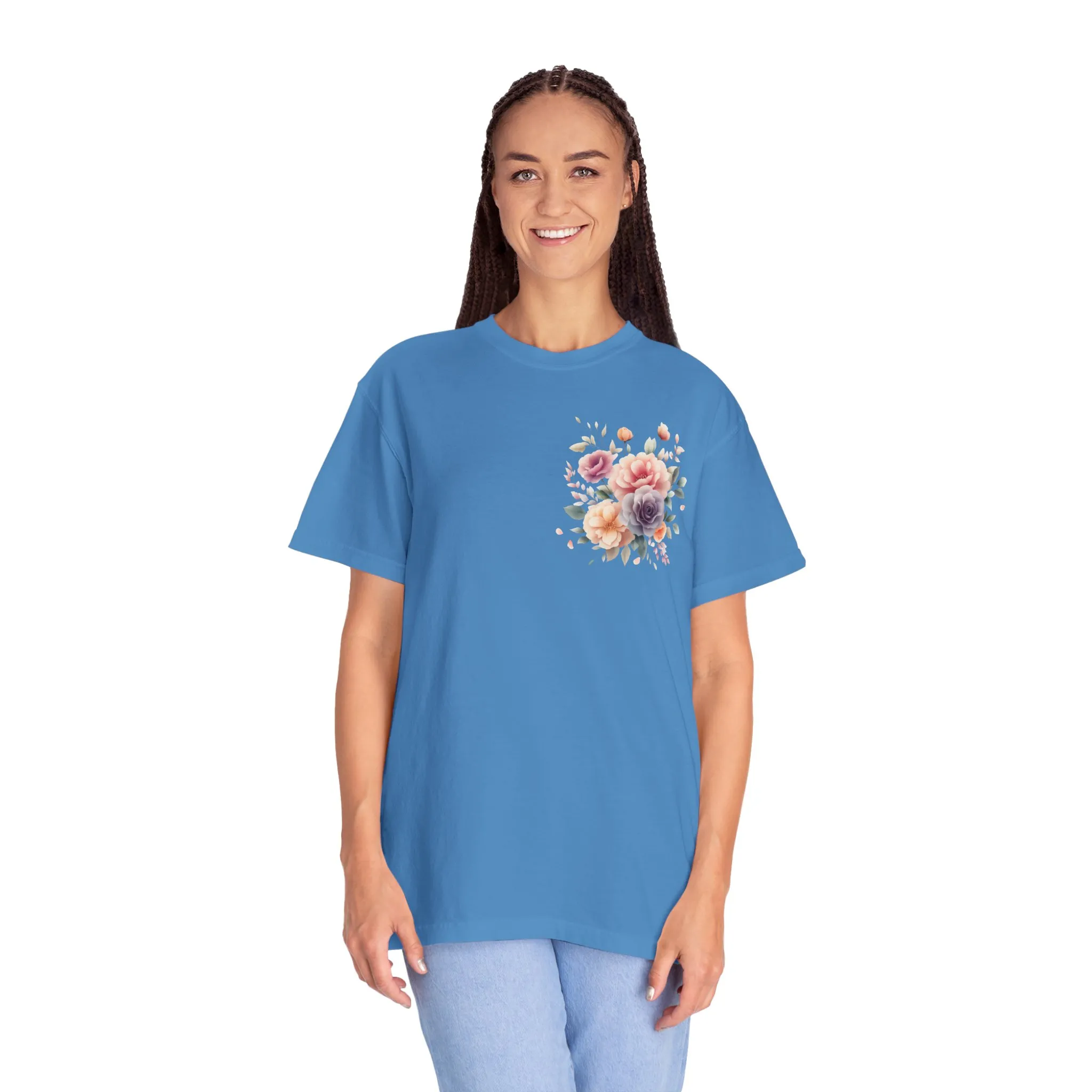 Floral Unisex Garment-Dyed T-shirt - Soft Summer Vibes - Image 27