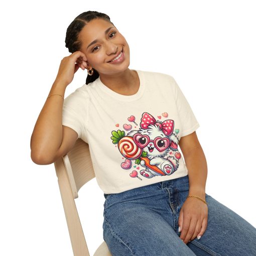 Cute Bunny Love Unisex Softstyle T-Shirt - Perfect for Valentine's Day and Spring Celebrations - Image 30