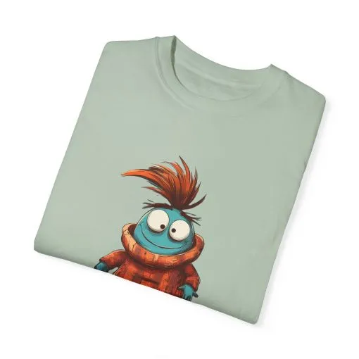 Unisex Garment-Dyed T-Shirt - 'Zero Chill' Fun Character Design - Image 6