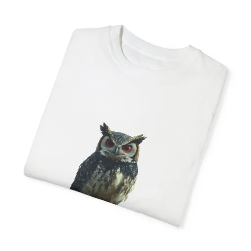 Funny Owl T-Shirt - "No Rules" Unisex Garment-Dyed Tee for Animal Lovers - Image 2