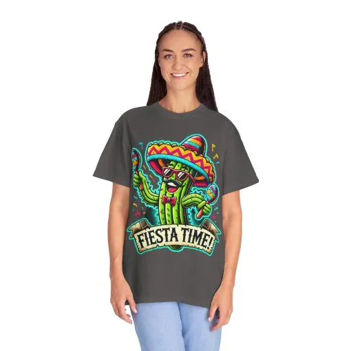 Fiesta Time Cactus T-Shirt - Unisex Garment-Dyed Tee for Celebration Lovers - Image 32