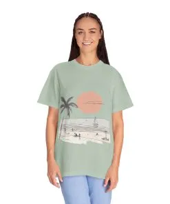 Sunset Beach Vibe Unisex Garment-Dyed T-Shirt