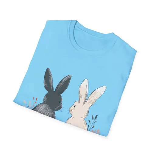 Cute Bunny Love Unisex Softstyle T-Shirt for Easter Celebrations - Image 33