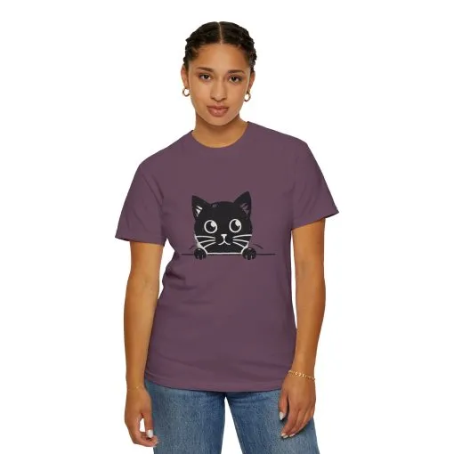 Cute Cat Design Unisex Garment-Dyed T-Shirt - Perfect for Animal Lovers - Image 25