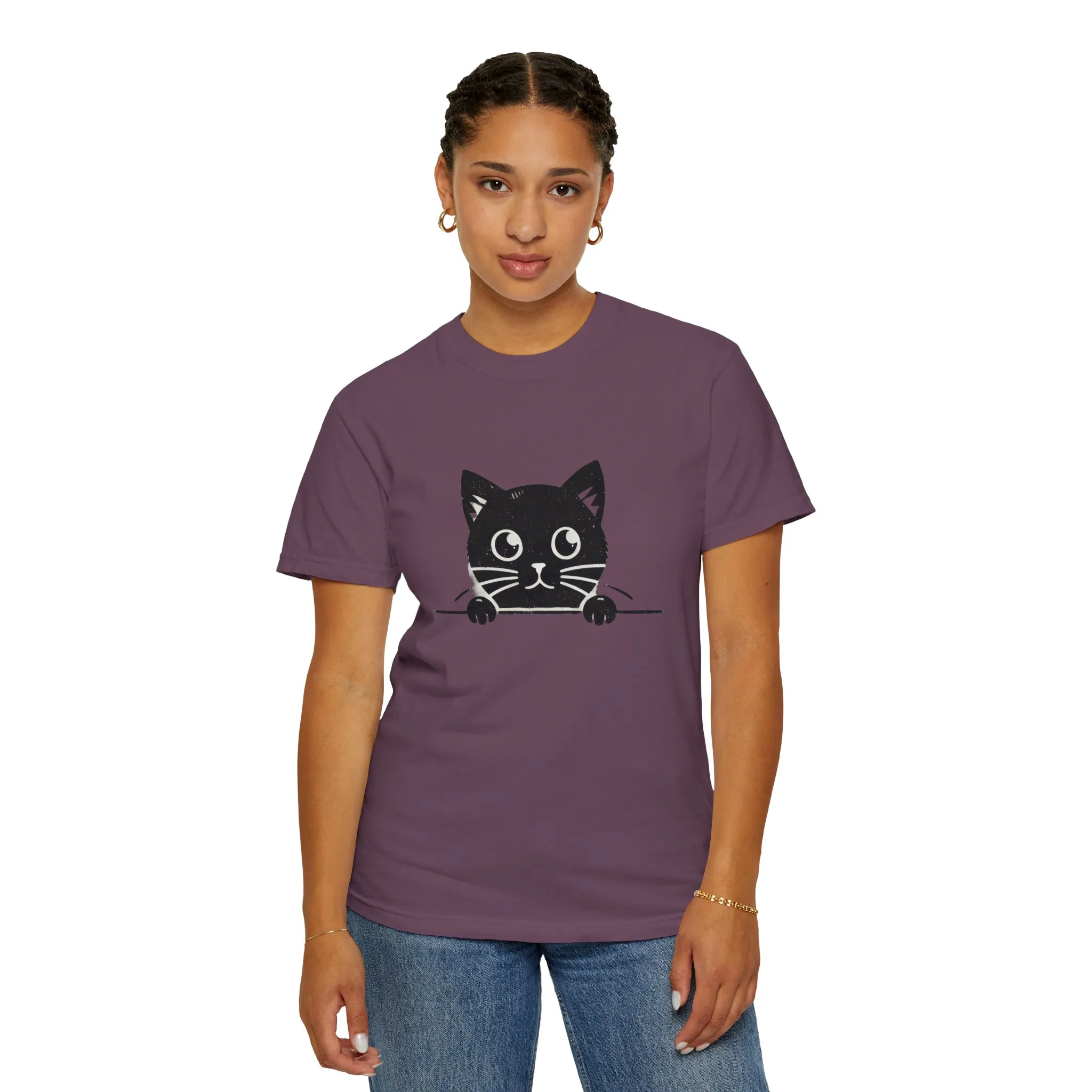 Cute Cat Design Unisex Garment-Dyed T-Shirt - Perfect for Animal Lovers - Image 25