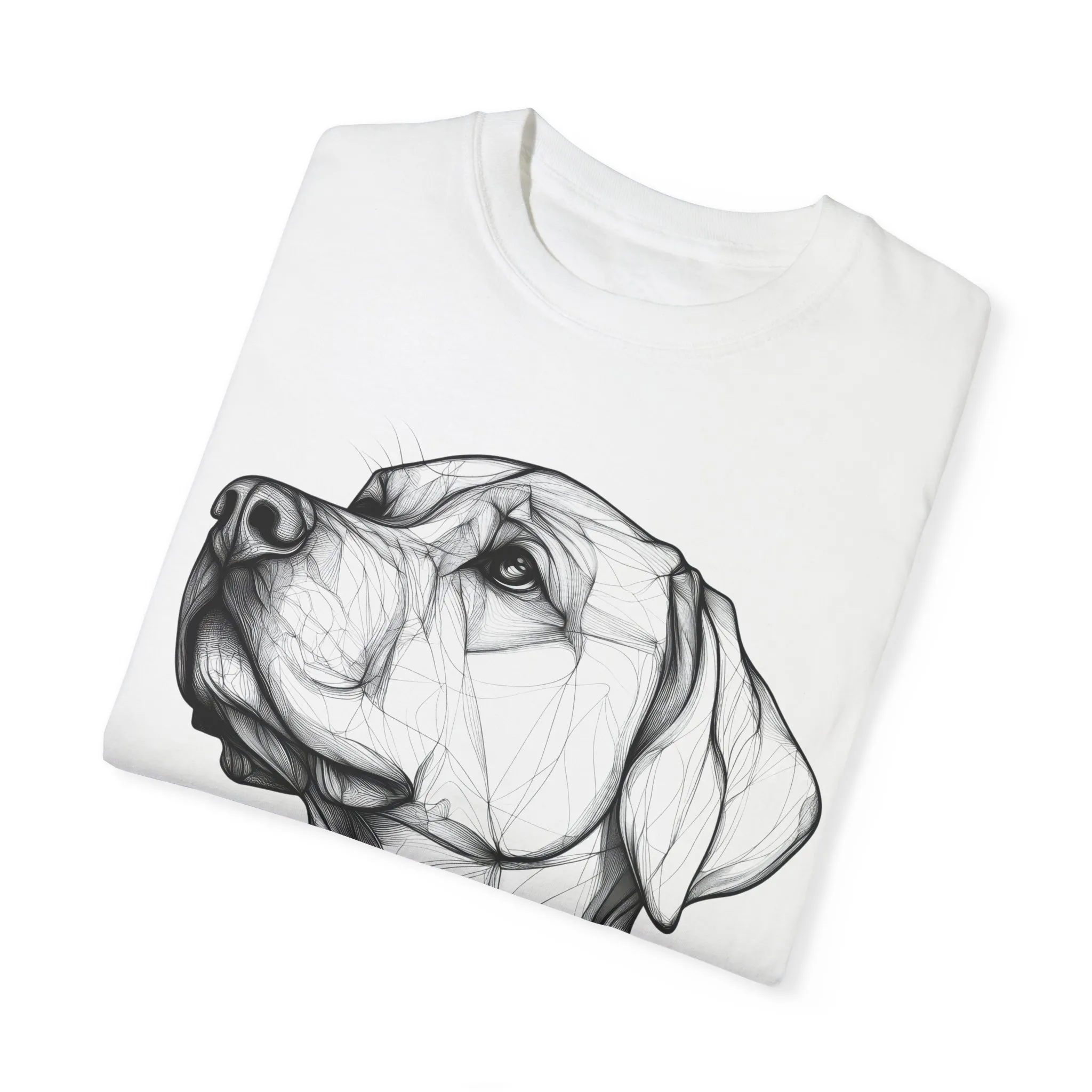 Stylish Dog Portrait Unisex Garment-Dyed T-Shirt - Image 2