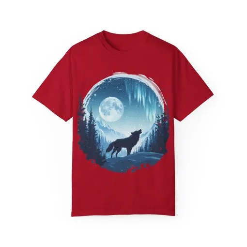 Mystical Wolf Moon T-shirt - Unisex Garment-Dyed Tee for Nature Lovers - Image 29