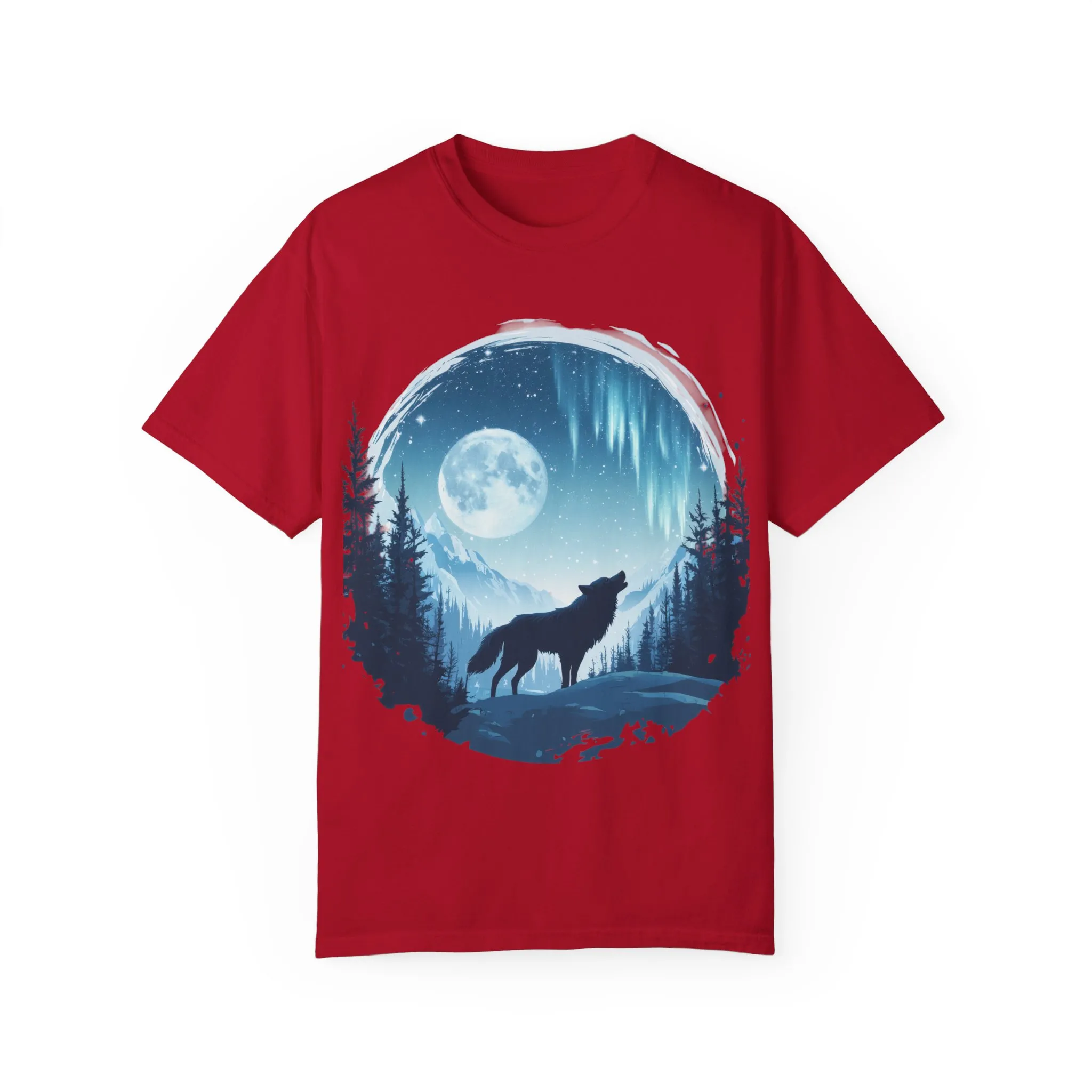 Mystical Wolf Moon T-shirt - Unisex Garment-Dyed Tee for Nature Lovers - Image 29
