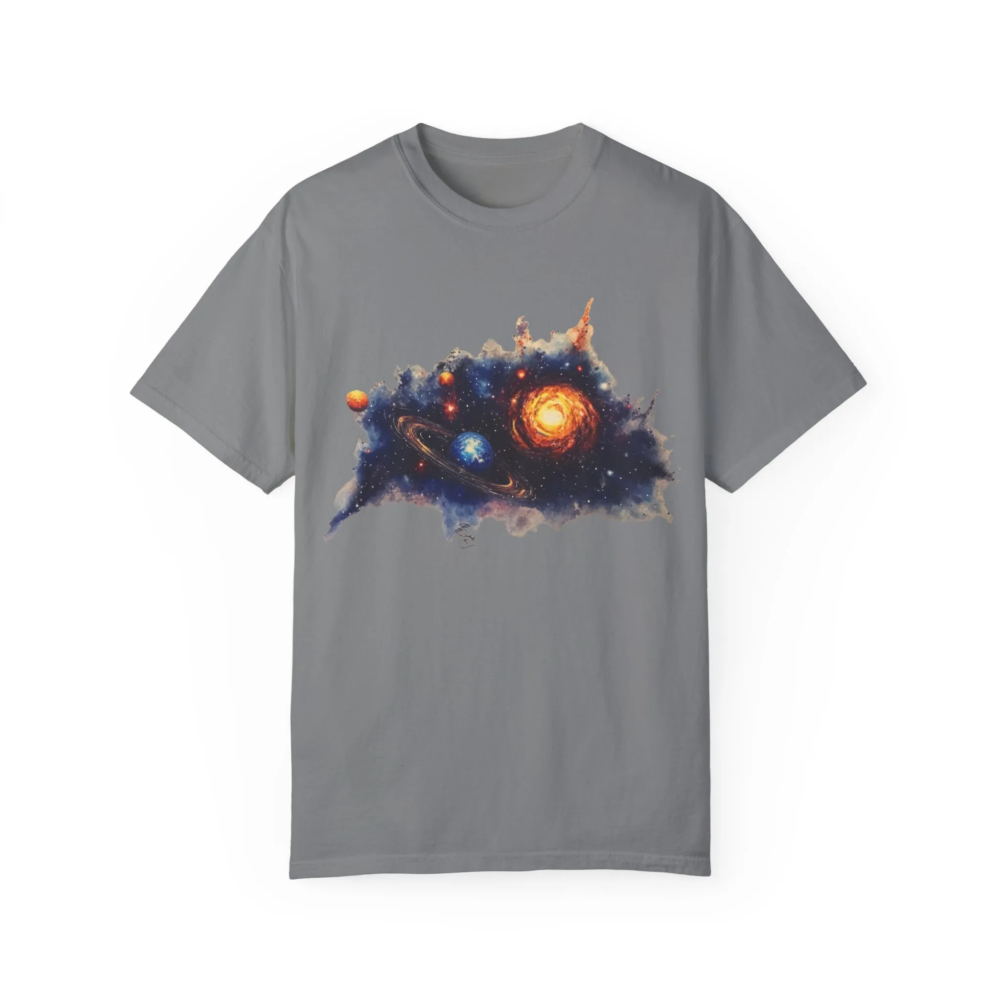 Cosmic Adventure Unisex Garment-Dyed T-Shirt - Space-Themed Graphic Tee - Image 9