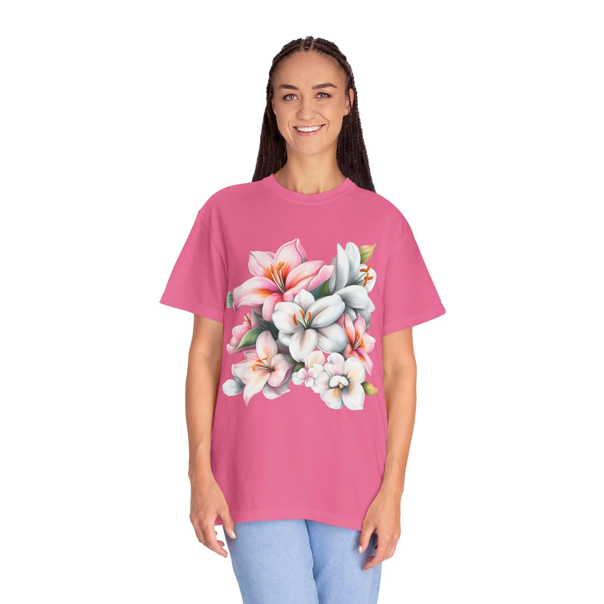 Floral Elegance Unisex Garment-Dyed T-Shirt - Perfect for Spring Celebrations - Image 52
