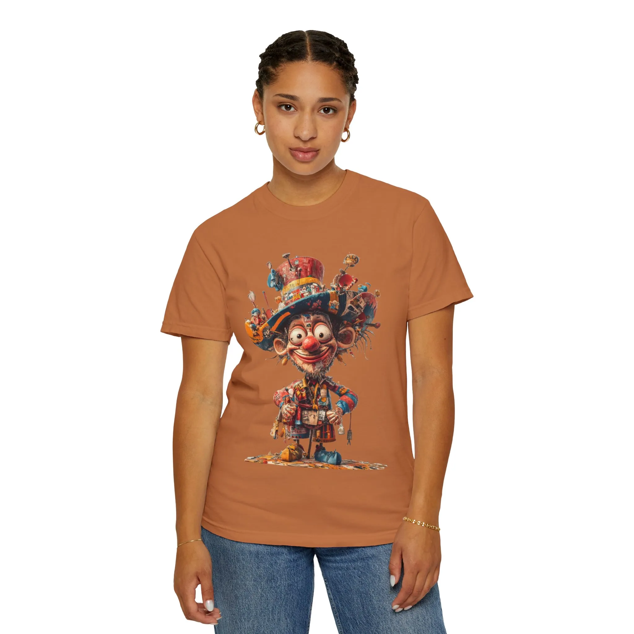 Whimsical Artist Unisex Garment-Dyed T-Shirt - Colorful Character Design - Image 22