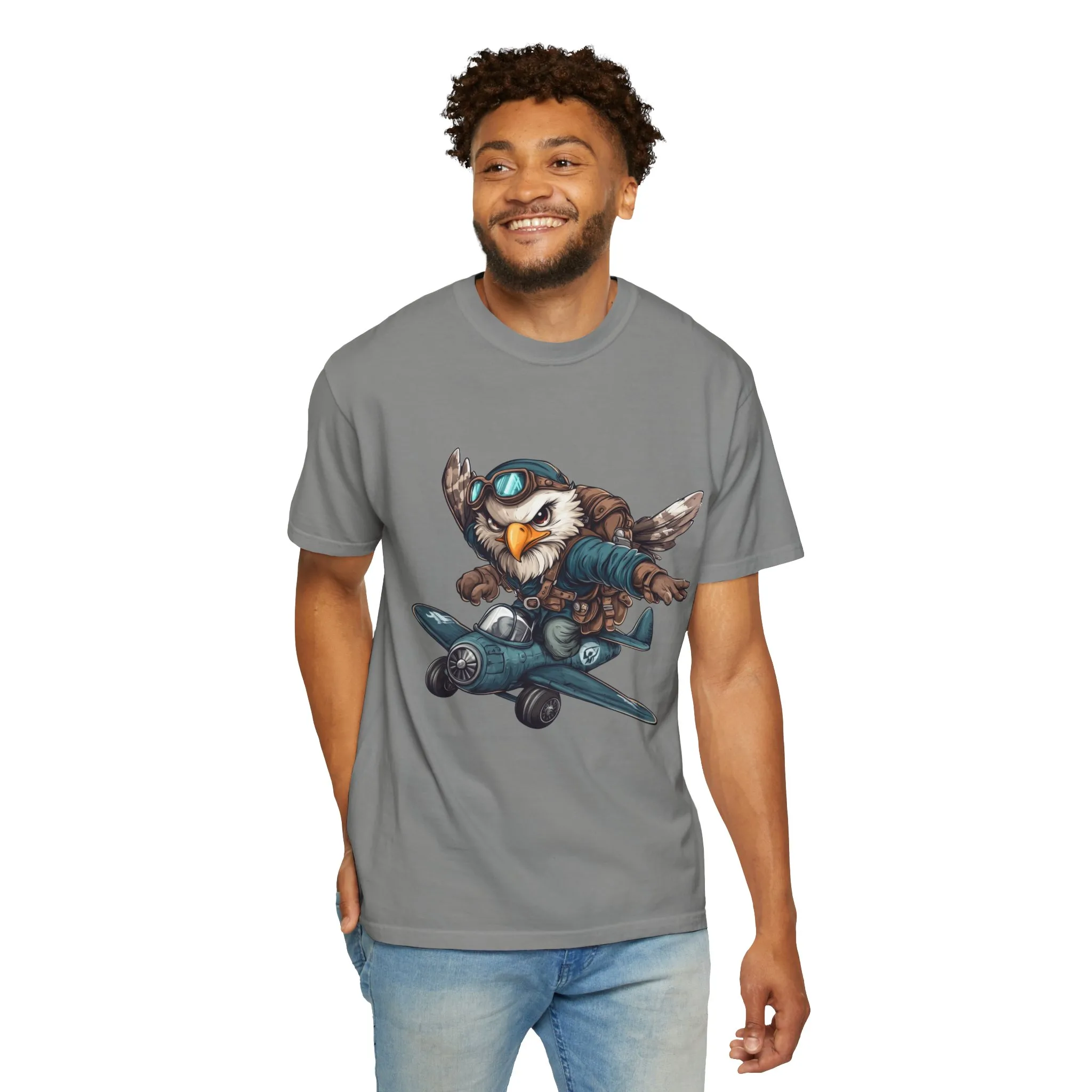 Adventure Owl Unisex Garment-Dyed T-Shirt - Perfect for Flyers and Animal Lovers - Image 24