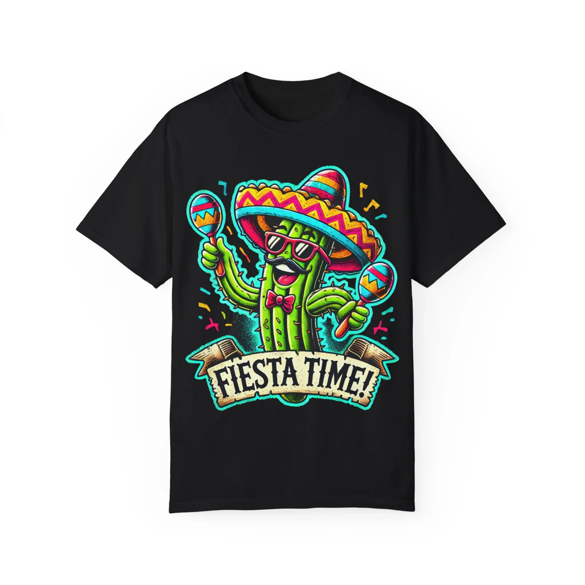 Fiesta Time Cactus T-Shirt - Unisex Garment-Dyed Tee for Celebration Lovers - Image 33
