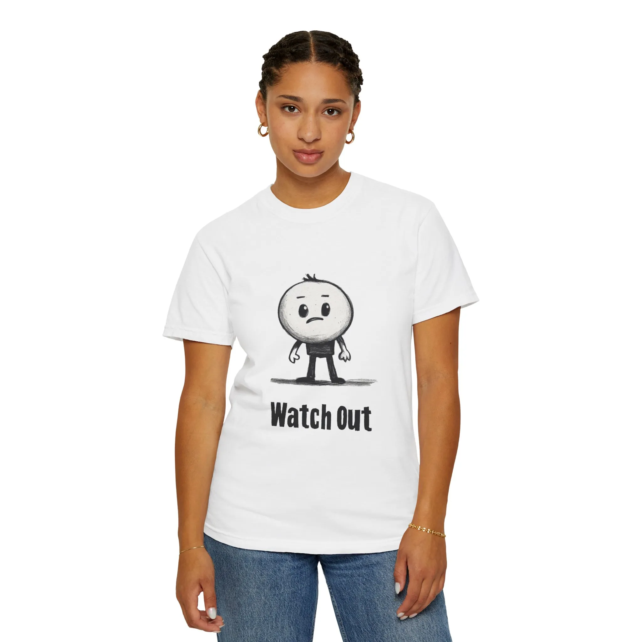 Watch Out Unisex Garment-Dyed T-Shirt - Fun & Trendy Graphic Tee - Image 4