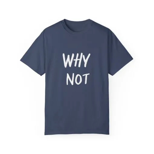 Why Not? Unisex Garment-Dyed T-Shirt - Casual Fun Statement Tee