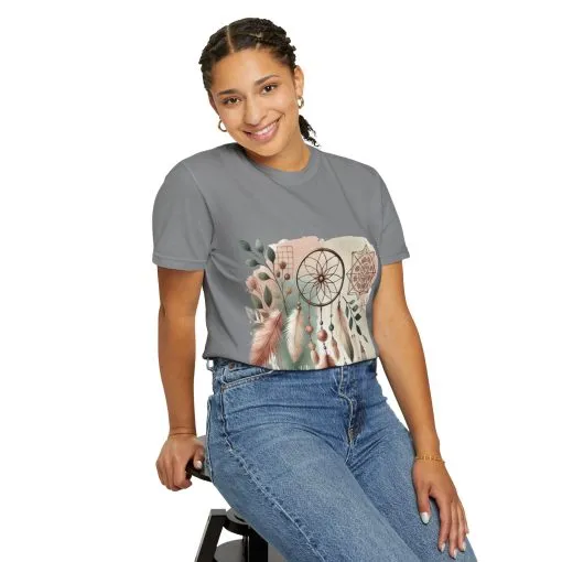 Dreamcatcher Boho T-Shirt | Unisex Garment-Dyed Tee for Spiritual Vibes - Image 24