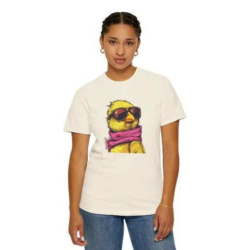Cool Chick Unisex Garment-Dyed T-Shirt - Fun Bird Design - Image 8