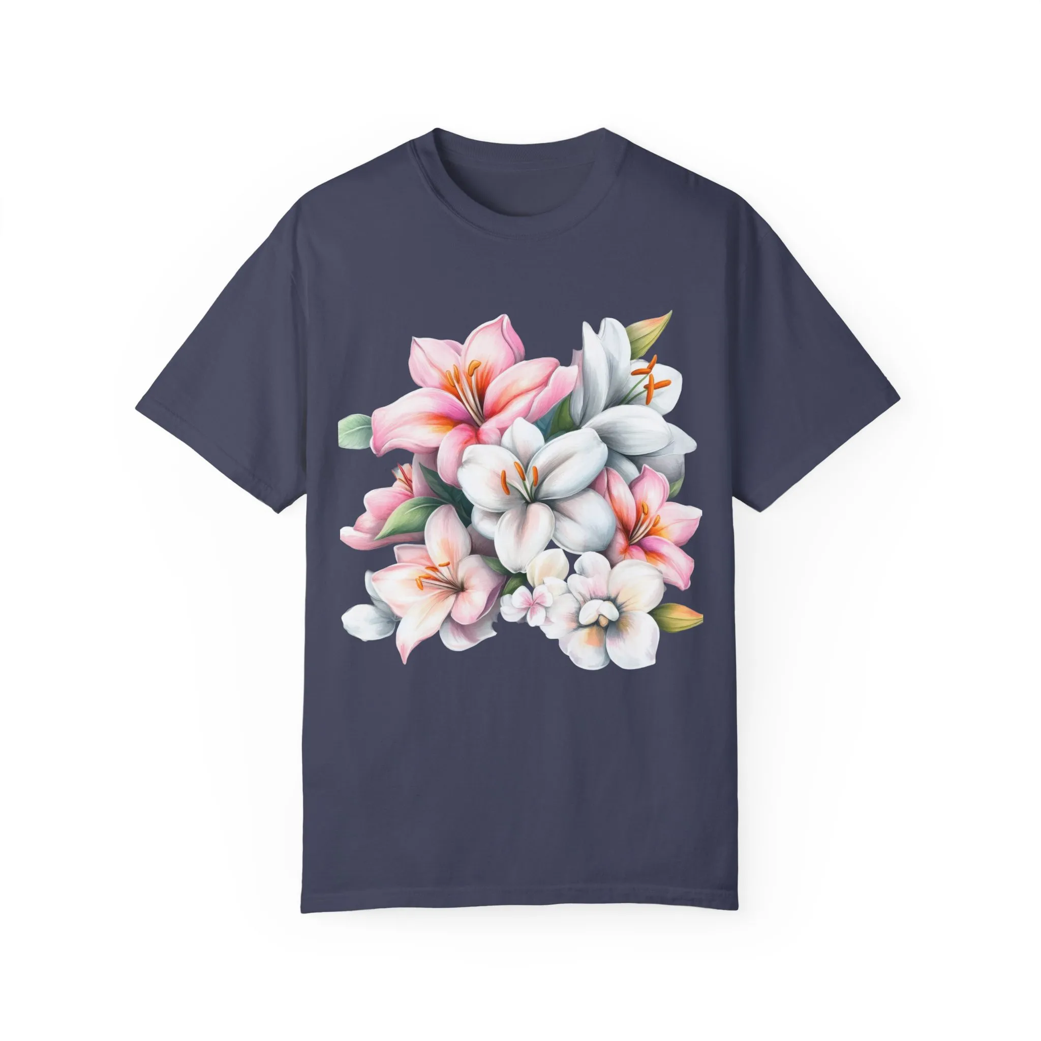 Floral Elegance Unisex Garment-Dyed T-Shirt - Perfect for Spring Celebrations - Image 37