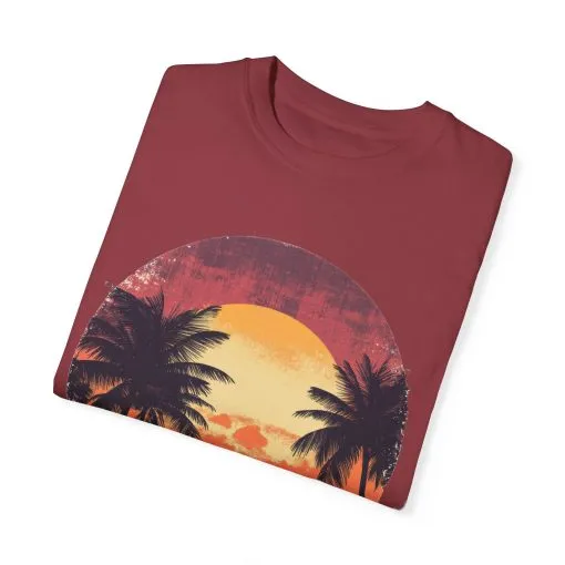 Unisex Garment-Dyed T-shirt | Sunset Beach Vibes Tee - Image 30
