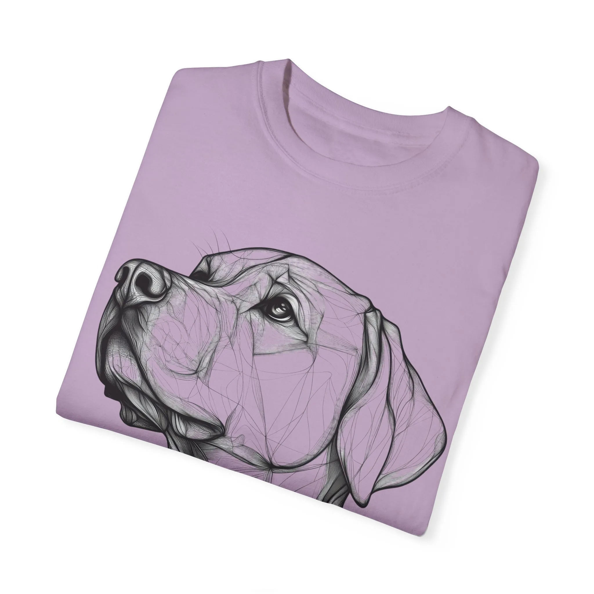 Stylish Dog Portrait Unisex Garment-Dyed T-Shirt - Image 18