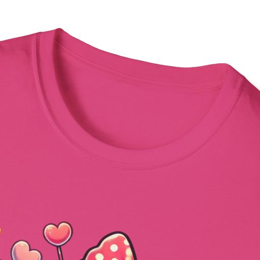 Cute Bunny Love Unisex Softstyle T-Shirt - Perfect for Valentine's Day and Spring Celebrations - Image 2
