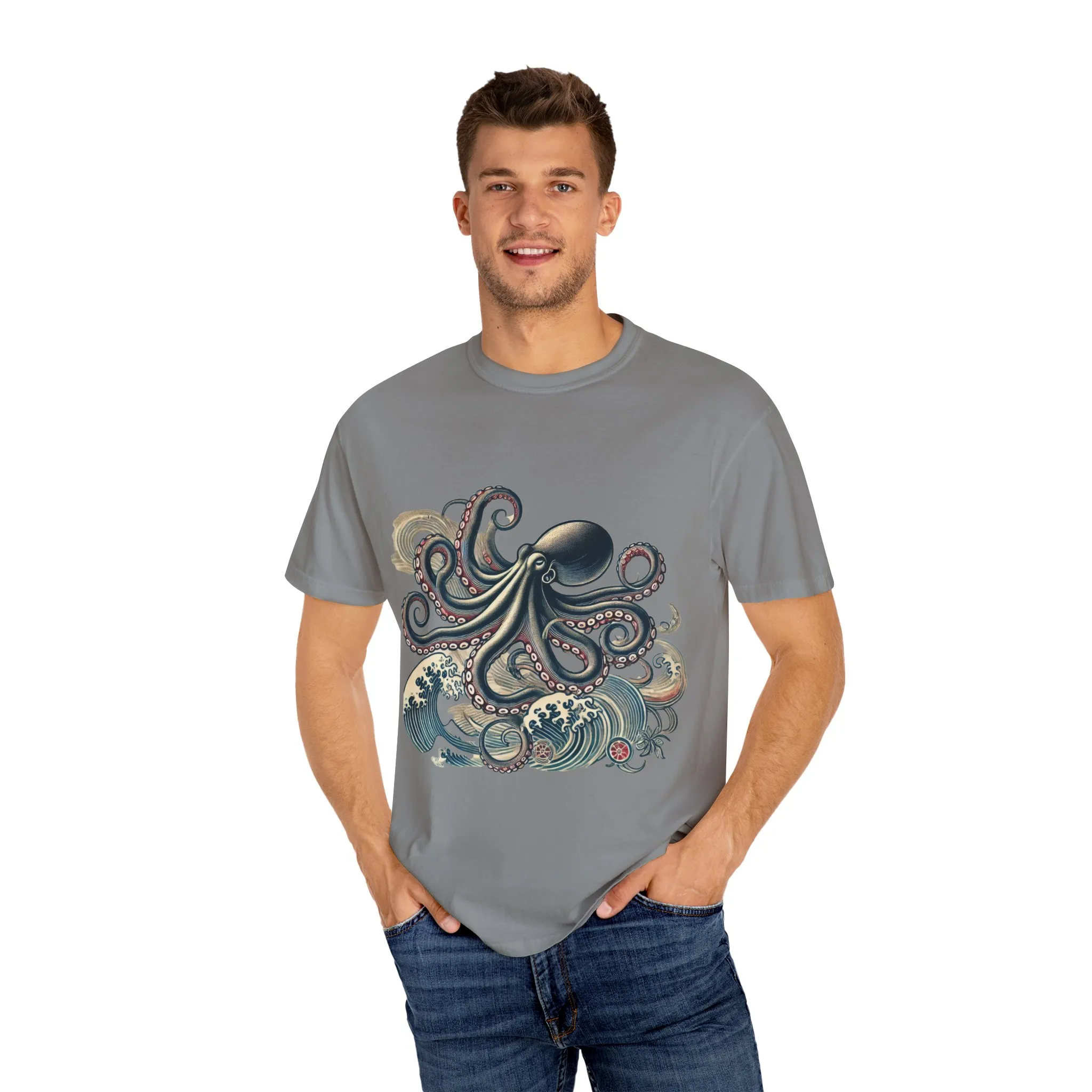 Unisex Ocean-Inspired Octopus T-Shirt - Nautical Graphic Tee - Image 15