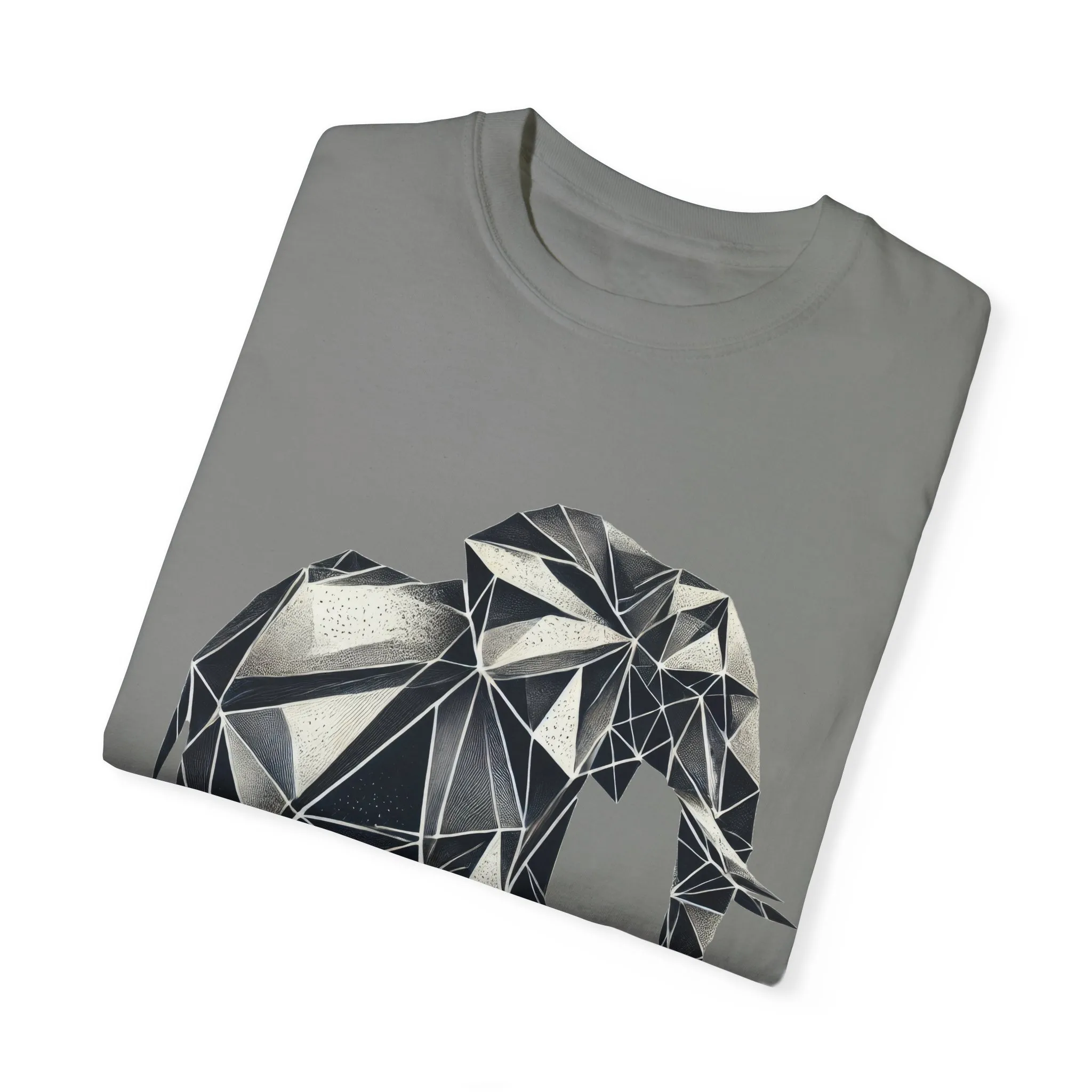 Geometric Elephant Unisex Garment-Dyed T-Shirt - Image 14