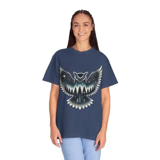 Unisex Garment-Dyed Owl T-Shirt | Nature-Inspired Design for Outdoor Lovers - Image 32