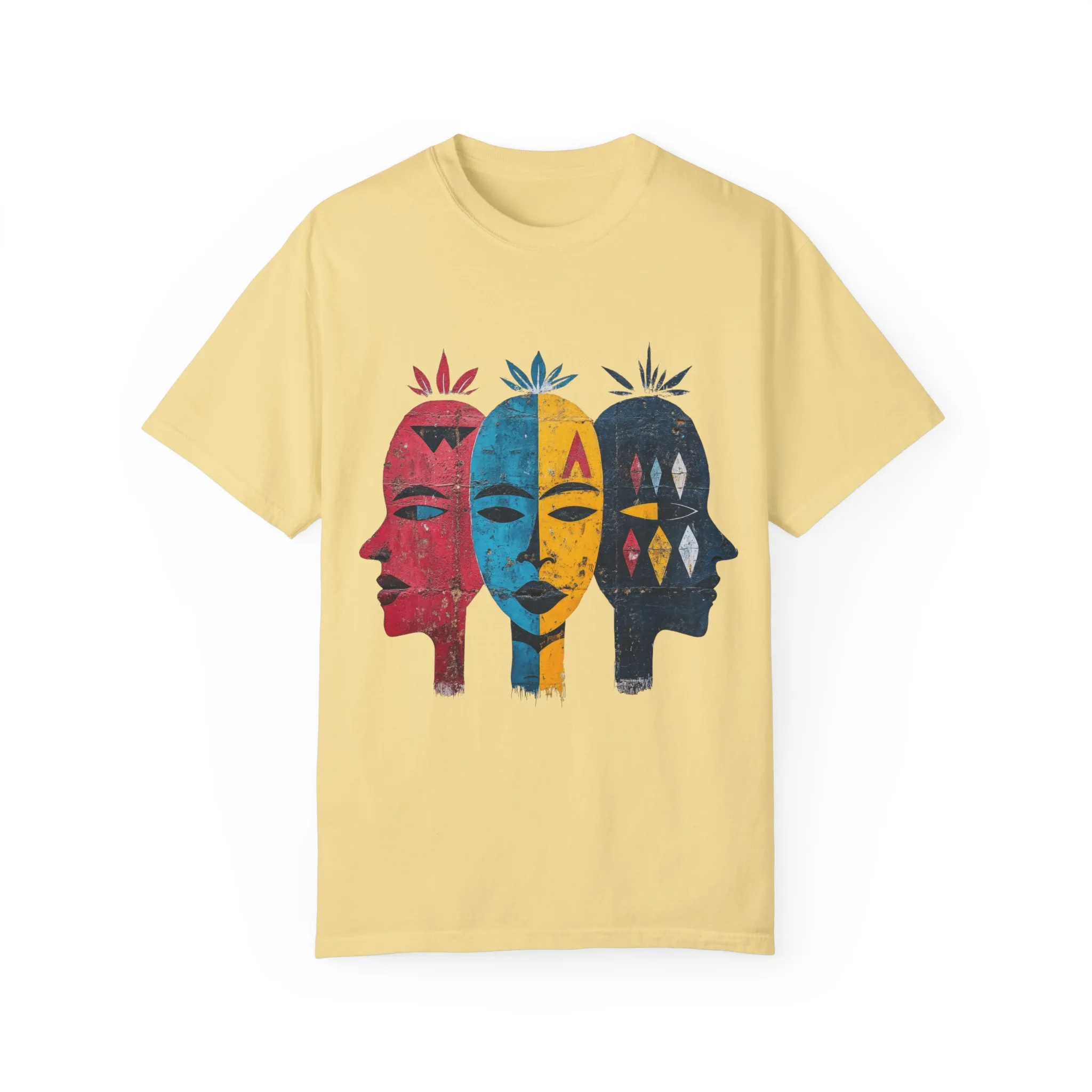 Vibrant Faces Unisex Garment-Dyed T-Shirt - Artistic Expression for Everyday Wear - Image 13